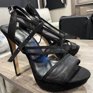 Mix No. 6 Black/Mesh Size 7 Stilettos